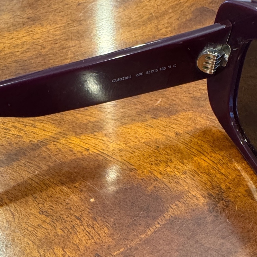 Celine Triomphe Acetate Butterfly Bordeux Women's Sunglasses with Logo - Picture 14 of 16